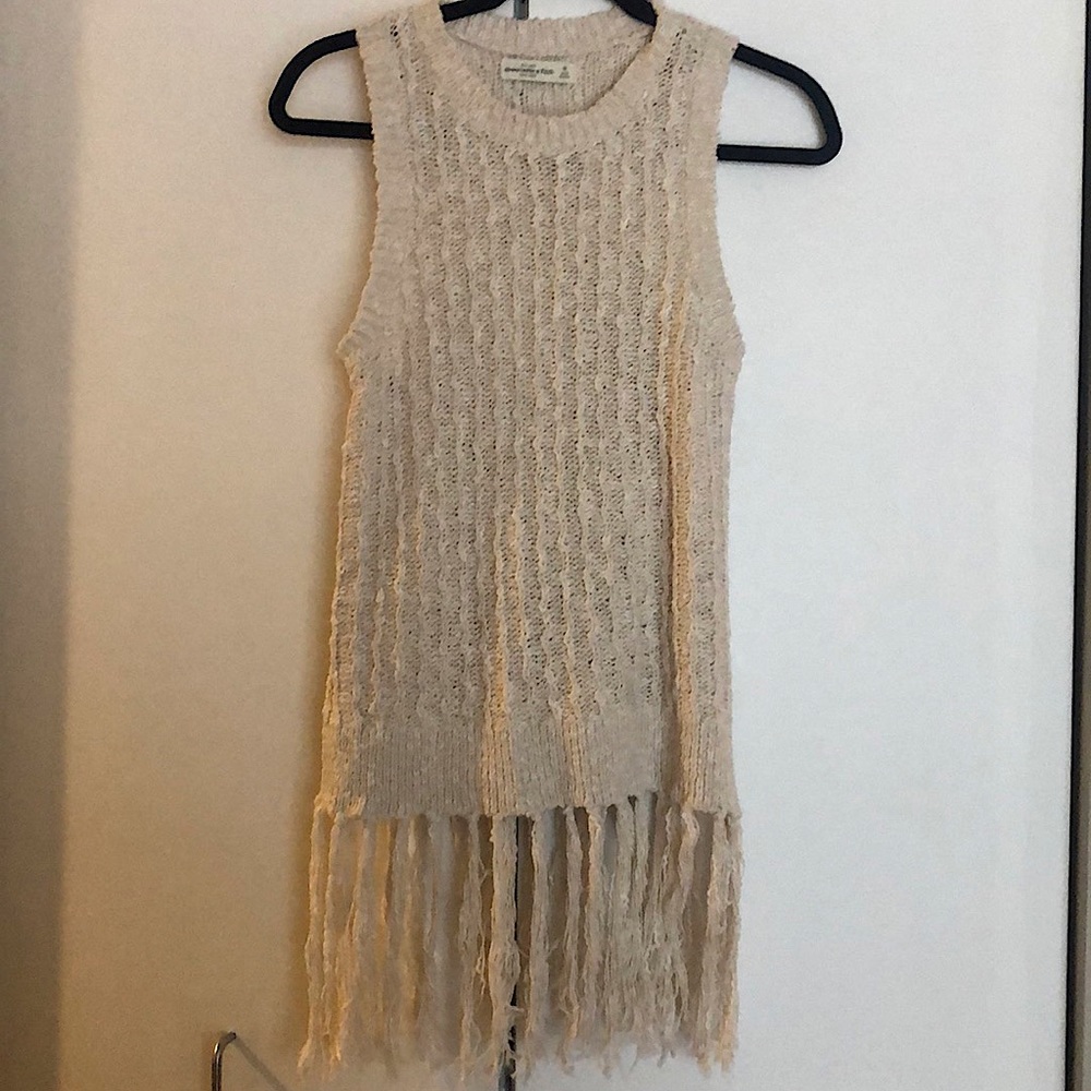 Abercrombie Fringe Sweater Tank